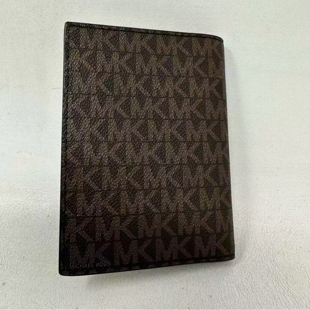 Michael Kors Brown Monogram Passport Holder - Picture 2 of 5